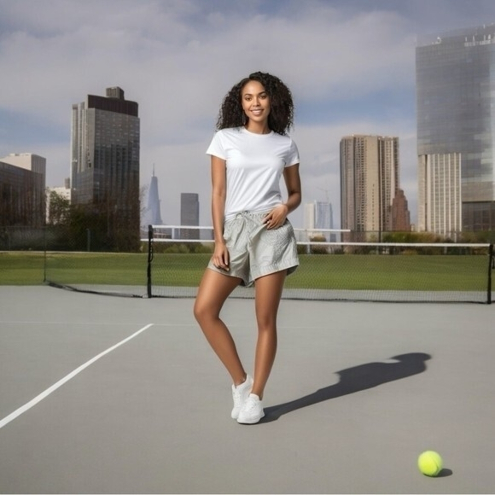 Khakis & Co Womens Shorts 10 Beige Tan Beach Drawstring 4 Pocket Cotton Blend